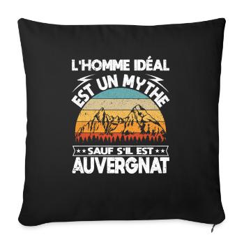 Auvergnat Auvergne - Housse de coussin décorative 45 x 45 cm - noir - Devant