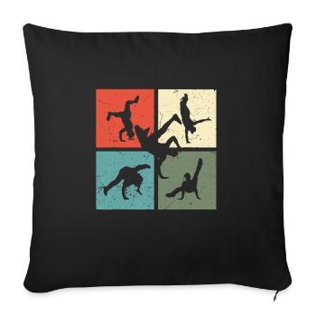 Breakdance BBoy BGirl Streetdance Breakdance - Sofakissenbezug 45 x 45 cm - Schwarz - Vorne