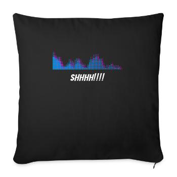 Sound Engineer Shhhh - Sofa pillowcase 17,3'' x 17,3'' (45 x 45 cm) - black - Front
