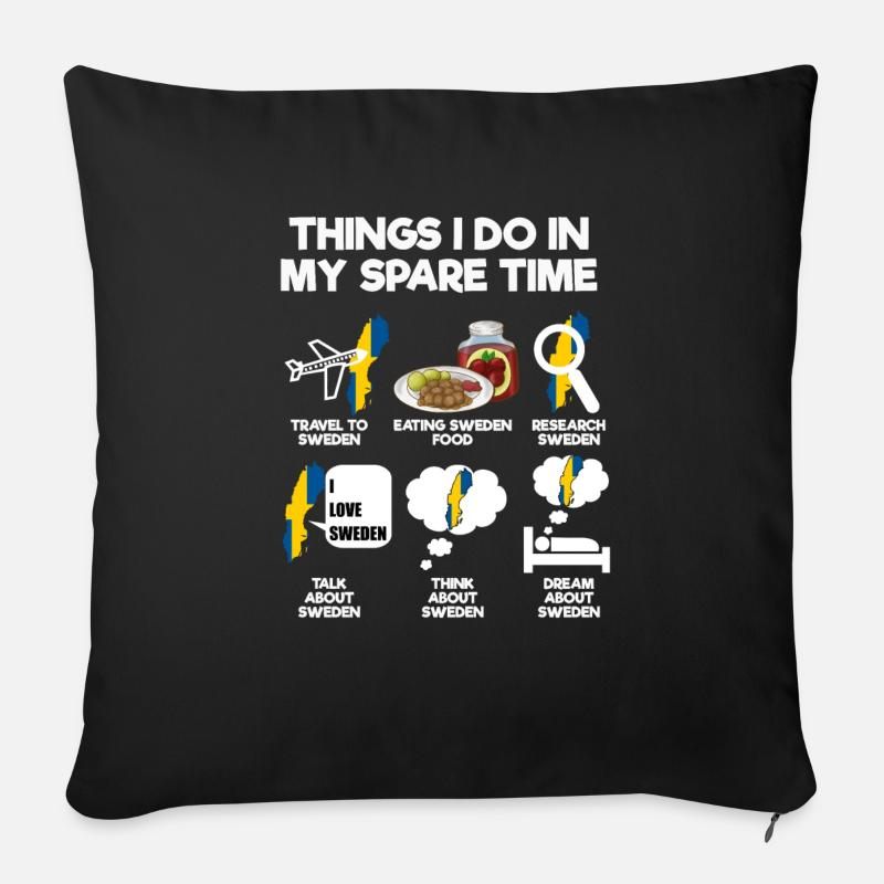 Suède - Housse de coussin décorative 45 x 45 cm - noir