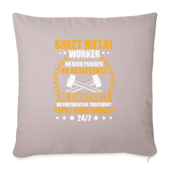Sheet Metal Working For A Sheet Metal Worker - Sofa pillowcase 17,3'' x 17,3'' (45 x 45 cm) - light taupe - Front