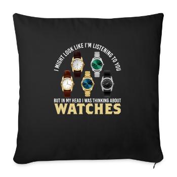 Watches Collector Luxuxry Watch Collection Gifts - Sofa pillowcase 17,3'' x 17,3'' (45 x 45 cm) - black - Front