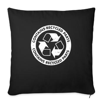 Organ Transplant Recipient I Contains Recycled - Sofa pillowcase 17,3'' x 17,3'' (45 x 45 cm) - black - Front