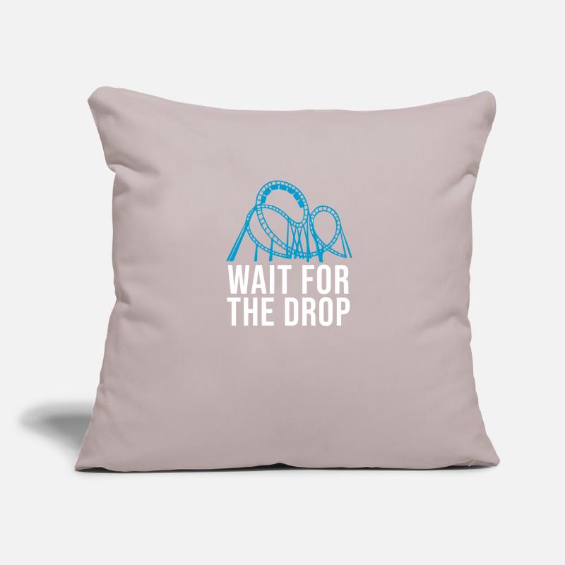 Roller Coaster Retro Rollercoaster Amusement Park Dicton Housse de coussin décorative 45 x 45 cm