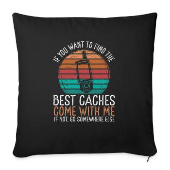 Geocaching GPS pour Geocaching Vintage Geocacher - Housse de coussin décorative 45 x 45 cm - noir - Devant
