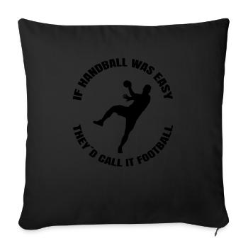 Handball Équipe de handball Joueur de handball Joueur de handball - Housse de coussin décorative 45 x 45 cm - noir - Devant