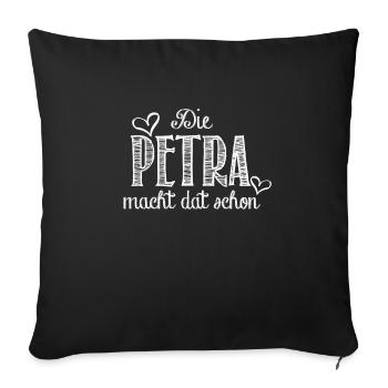 petra - Sofakissenbezug 45 x 45 cm - Schwarz - Vorne