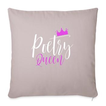 Poetry Queen Gift Poet Poetry Slam - Sofa pillowcase 17,3'' x 17,3'' (45 x 45 cm) - light taupe - Front