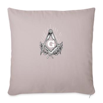 Masonic I Eye of Providence Lodge Motif for - Sofa pillowcase 17,3'' x 17,3'' (45 x 45 cm) - light taupe - Front