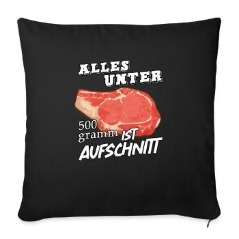 Fleisch - Sofakissenbezug 45 x 45 cm - Schwarz - Vorne