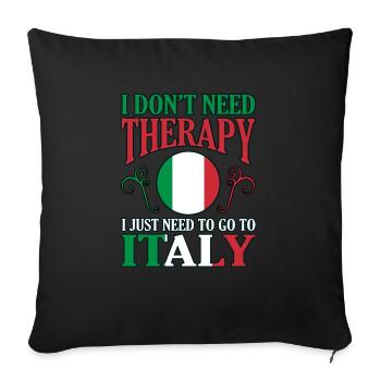 Italian Italy Flag Italia - Sofa pillowcase 17,3'' x 17,3'' (45 x 45 cm) - black - Front
