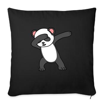 Panda - Housse de coussin décorative 45 x 45 cm - noir - Devant