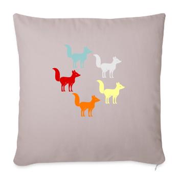 Renard - Housse de coussin décorative 45 x 45 cm - taupe clair - Devant