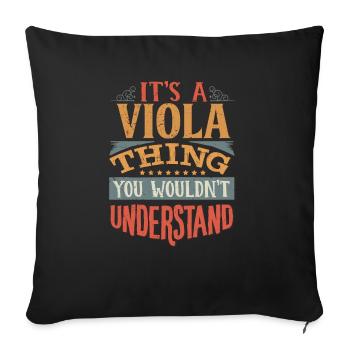 C’est une chose d’alto que vous ne comprendriez pas - Viola - Housse de coussin décorative 45 x 45 cm - noir - Devant