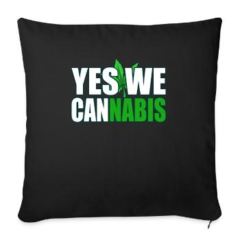 Cannabis - Sofakissenbezug 45 x 45 cm - Schwarz - Vorne