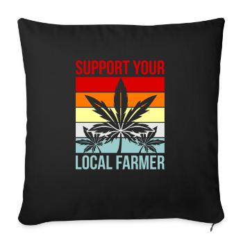 Cannabis - Sofakissenbezug 45 x 45 cm - Schwarz - Vorne