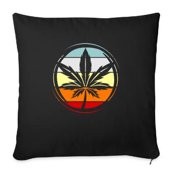 Cannabis - Sofakissenbezug 45 x 45 cm - Schwarz - Vorne