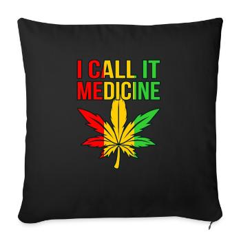 Cannabis - Sofakissenbezug 45 x 45 cm - Schwarz - Vorne