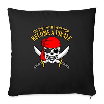 Pirat - Sofakissenbezug 45 x 45 cm - Schwarz - Vorne