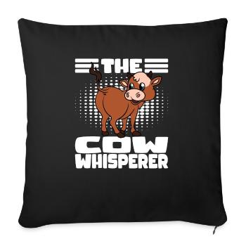 Cow's butt The Cow Whisperer - Sofa pillowcase 17,3'' x 17,3'' (45 x 45 cm) - black - Front