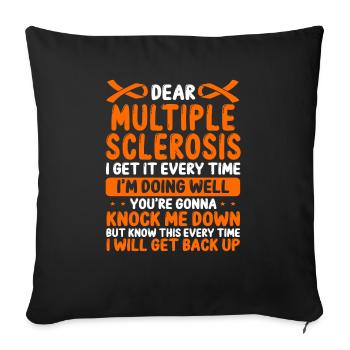 Multiple Sclerosis Awareness Month MS Ribbon - Sofakissenbezug 45 x 45 cm - Schwarz - Vorne