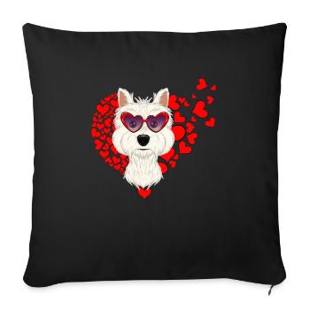 West Highland Terrier Lover I Dog Lover I West - Sofa pillowcase 17,3'' x 17,3'' (45 x 45 cm) - black - Front