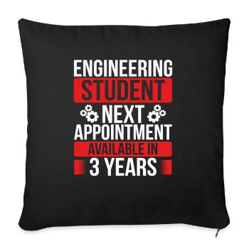 Engineering Student Study Engineering School - Sofakissenbezug 45 x 45 cm - Schwarz - Vorne