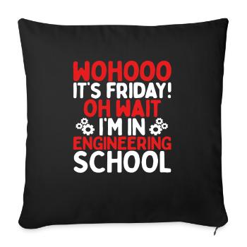 Engineering Study Guide Engineering Student School - Sofakissenbezug 45 x 45 cm - Schwarz - Vorne