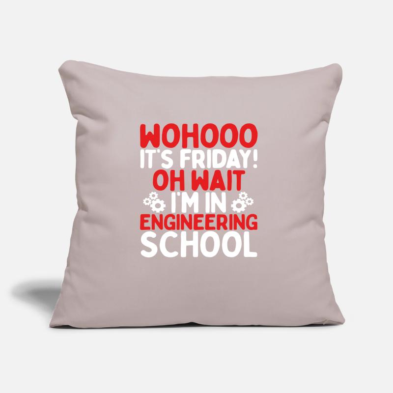 Engineering Study Guide Engineering Student School Sofa pillowcase 17,3'' x 17,3'' (45 x 45 cm)