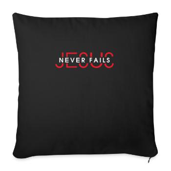 Jesus Saying God Faith Church Christ Religion - Sofa pillowcase 17,3'' x 17,3'' (45 x 45 cm) - black - Front