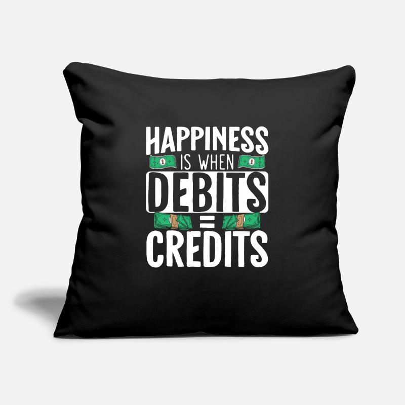 Happiness Is When Debits Is Equal To Credits Sofa pillowcase 17,3'' x 17,3'' (45 x 45 cm)