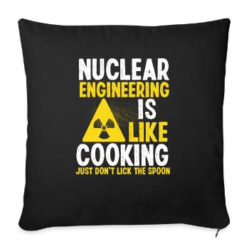 Nuclear Engineering Student Radiation Nuclear - Sofakissenbezug 45 x 45 cm - Schwarz - Vorne