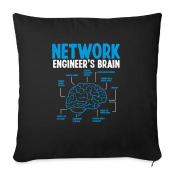 Network Engineering Cloud Network Engineer - Sofakissenbezug 45 x 45 cm - Schwarz - Vorne