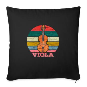 Viola - Sofa pillowcase 17,3'' x 17,3'' (45 x 45 cm) - black - Front