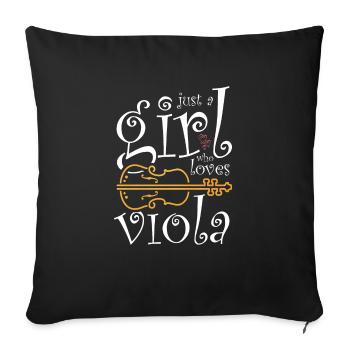 Amateurs de musique Viola Player - Housse de coussin décorative 45 x 45 cm - noir - Devant
