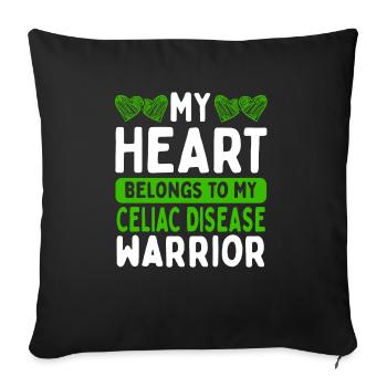 Celiac Disease Awareness Celiac Disease Warrior - Sofa pillowcase 17,3'' x 17,3'' (45 x 45 cm) - black - Front