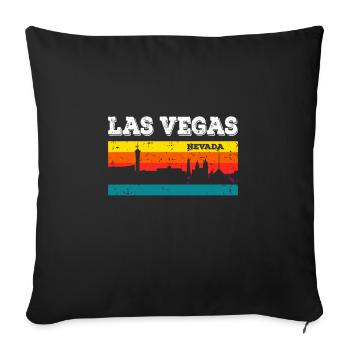 Las Vegas Nevada - Housse de coussin décorative 45 x 45 cm - noir - Devant