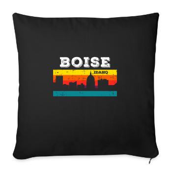 Boise Idaho - Sofakissenbezug 45 x 45 cm - Schwarz - Vorne