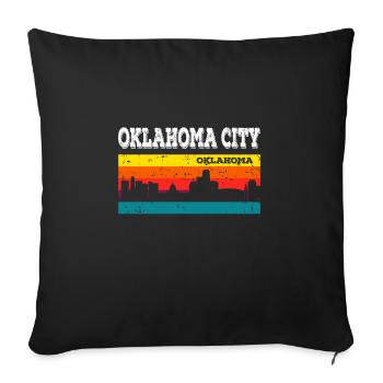 Oklahoma City - Sofakissenbezug 45 x 45 cm - Schwarz - Vorne