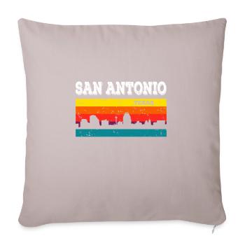 San Antonio Texas - Sofakissenbezug 45 x 45 cm - helles Taupe - Vorne