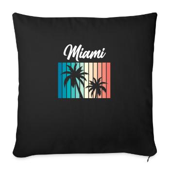 Miami - Housse de coussin décorative 45 x 45 cm - noir - Devant