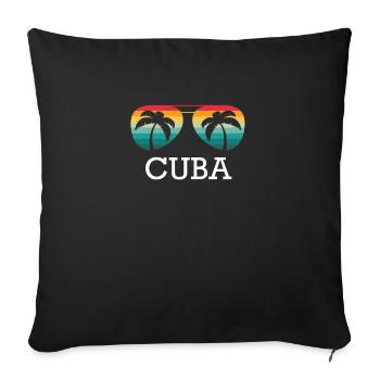 Lunettes de soleil Cuba - Housse de coussin décorative 45 x 45 cm - noir - Devant