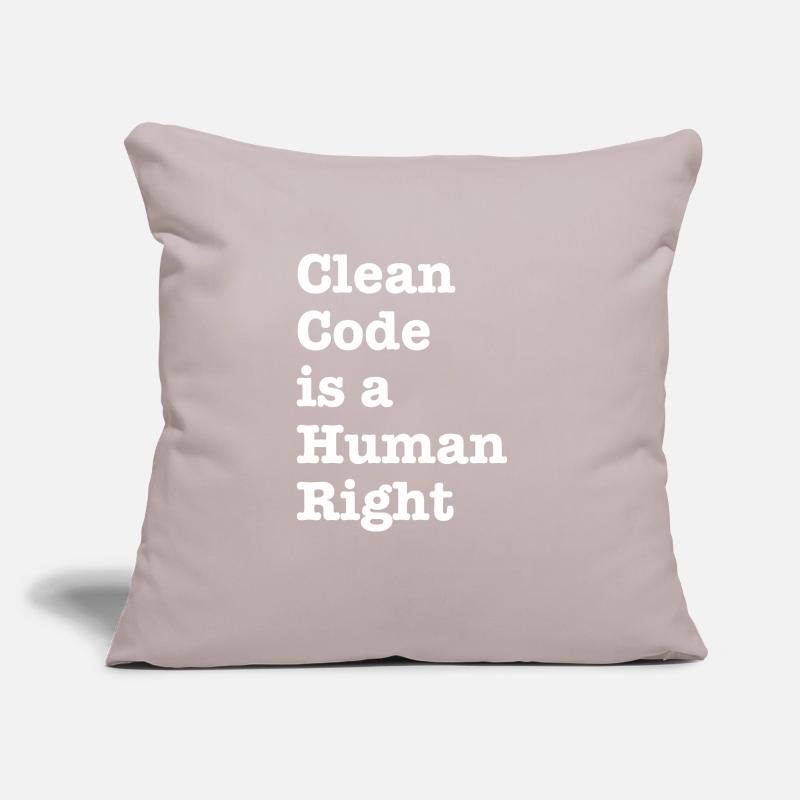 Clean Code is a Human Right - Funny Gift Programer Sofakissenbezug 45 x 45 cm