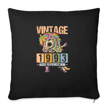 Birthday 1993 93 Unicorn Dab Vintage Gift - Sofa pillowcase 17,3'' x 17,3'' (45 x 45 cm) - black - Front