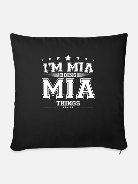 MIA - Sofakissenbezug 45 x 45 cm - Schwarz