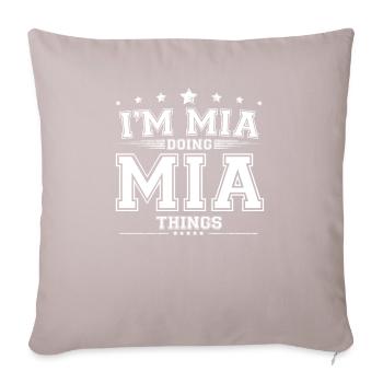 Mia - Housse de coussin décorative 45 x 45 cm - taupe clair - Devant