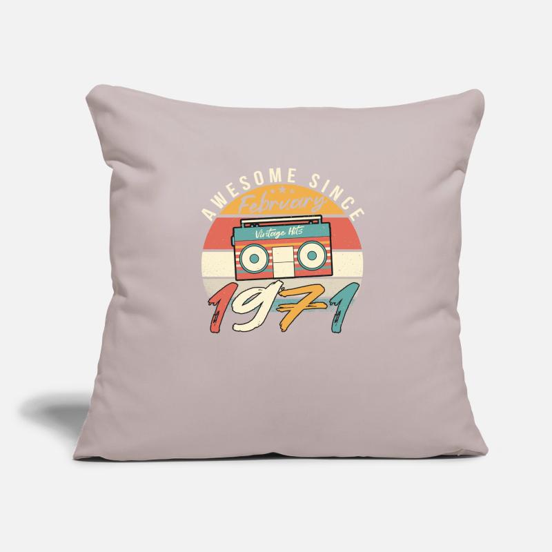 February 1971 Retro Sofa pillowcase 17,3'' x 17,3'' (45 x 45 cm)