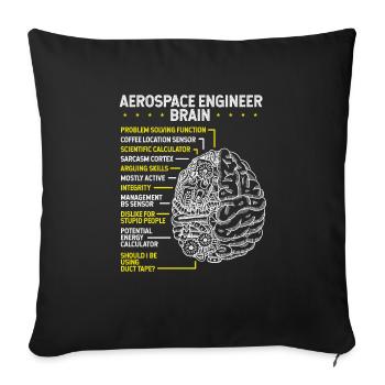 Génie aérospatial Ingénieur aérospatial - Housse de coussin décorative 45 x 45 cm - noir - Devant