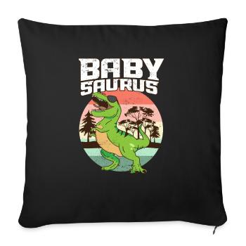 Saurus Family Matching I Tyrannosaurus T-Rex I - Sofa pillowcase 17,3'' x 17,3'' (45 x 45 cm) - black - Front