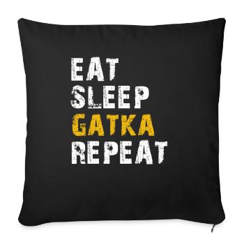 manger dormir Gatka - Housse de coussin décorative 45 x 45 cm - noir - Devant